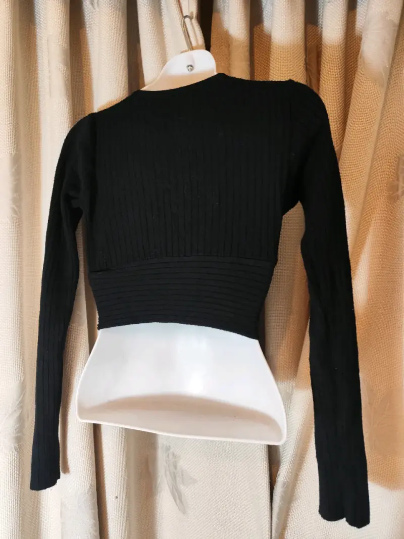 Chaqueta ofrecer 21 negra de punto para mujer - 3