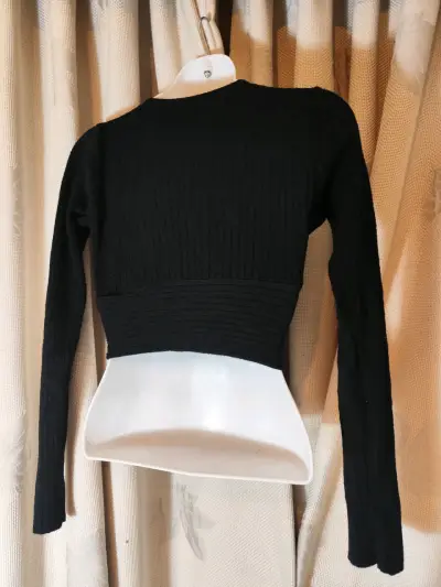 Chaqueta ofrecer 21 negra de punto para mujer - miniatura 3