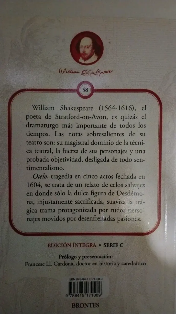 Libro Otelo de William Shakespeare - 2