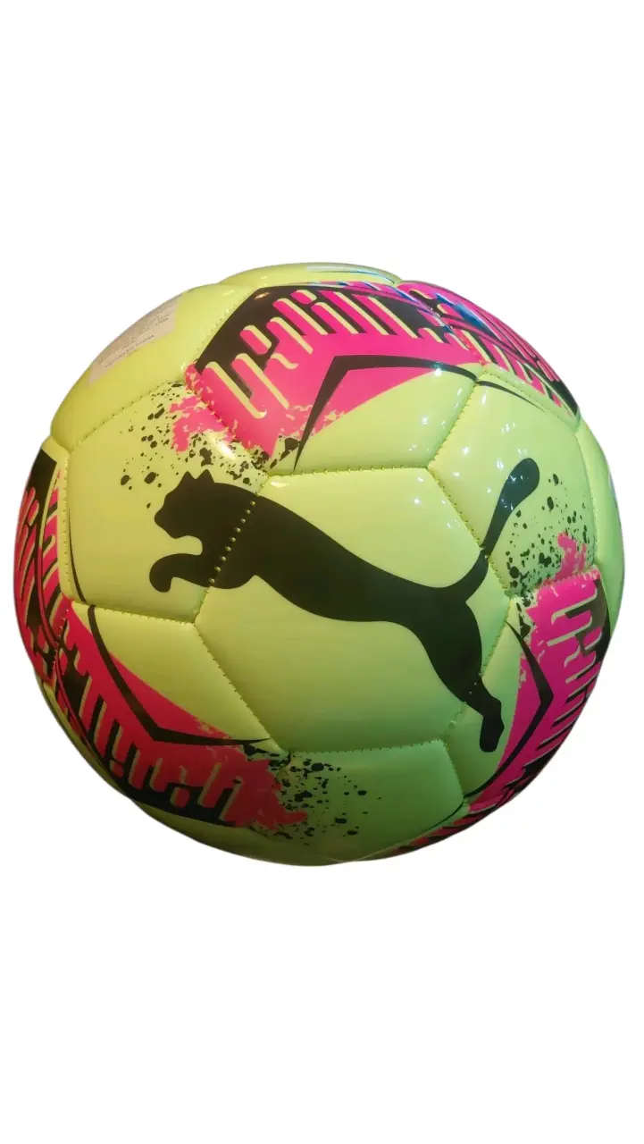 Balón de fútbol Puma amarillo y rosa - 1
