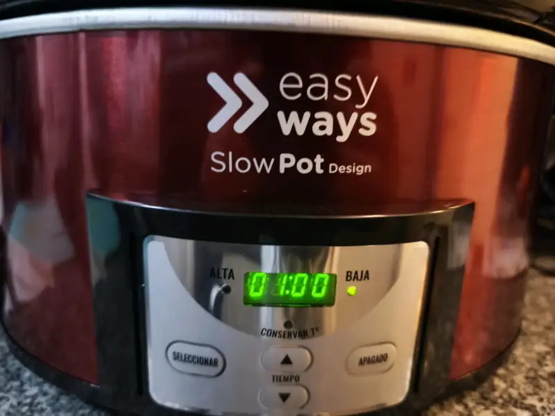Olla de cocción lenta Easy Ways 5.5L roja - 5