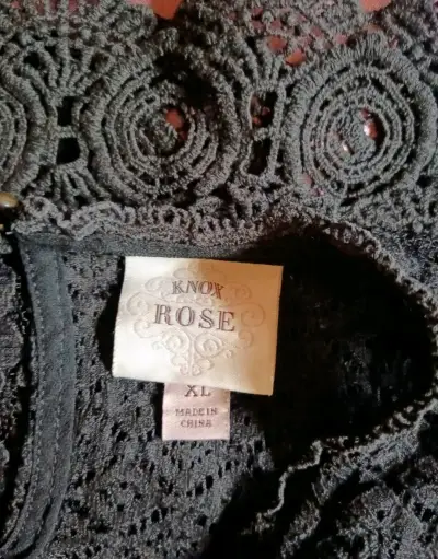 Blusa de encaje negra Knox Rose talla XL - miniatura 1