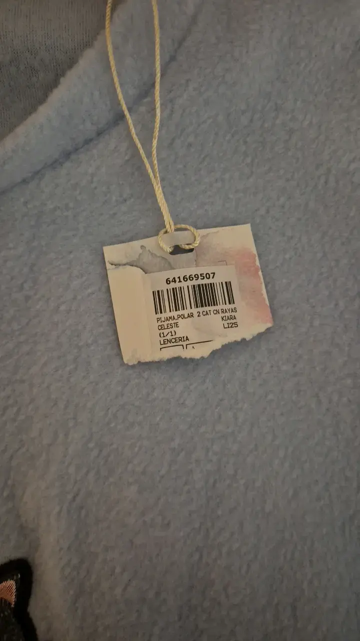 Pijama polar azul con diseño de gatos - 3