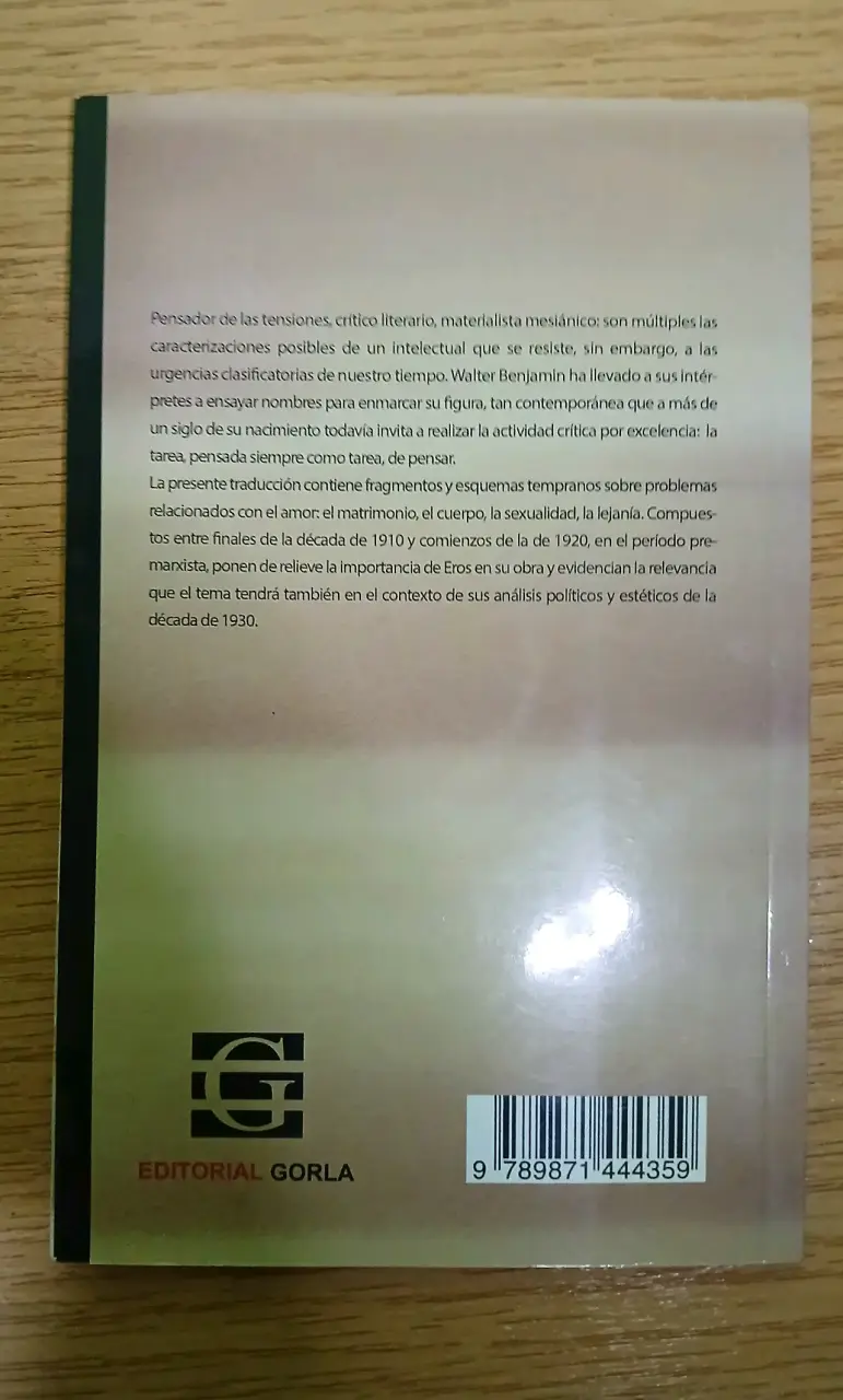 Libro 'Sobre el Amor y Temas Afines' de Walter Benjamin - 2