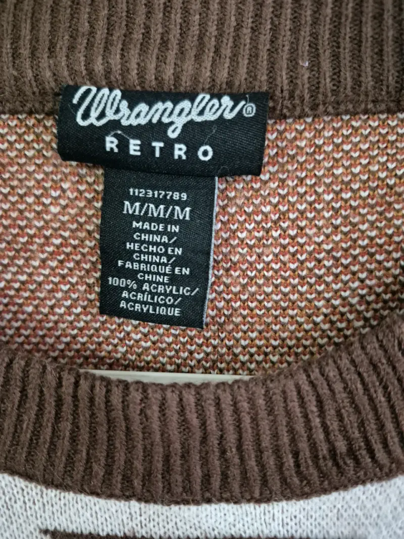 Suéter Wrangler Retro con diseño geométrico talla M - 2