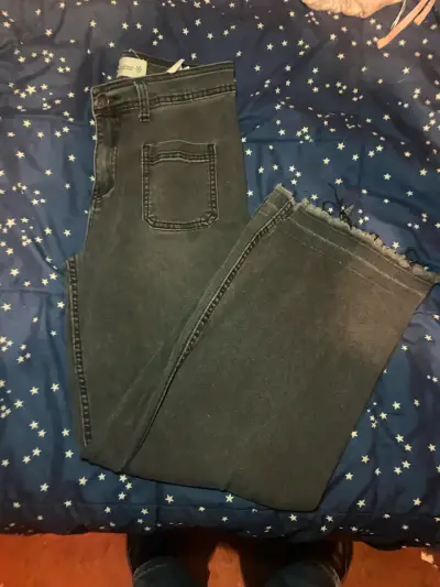 Jeans negros de mezclilla para niña - miniatura 1