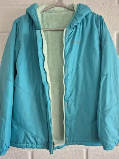 Chaqueta Columbia turquesa con capucha - miniatura 1