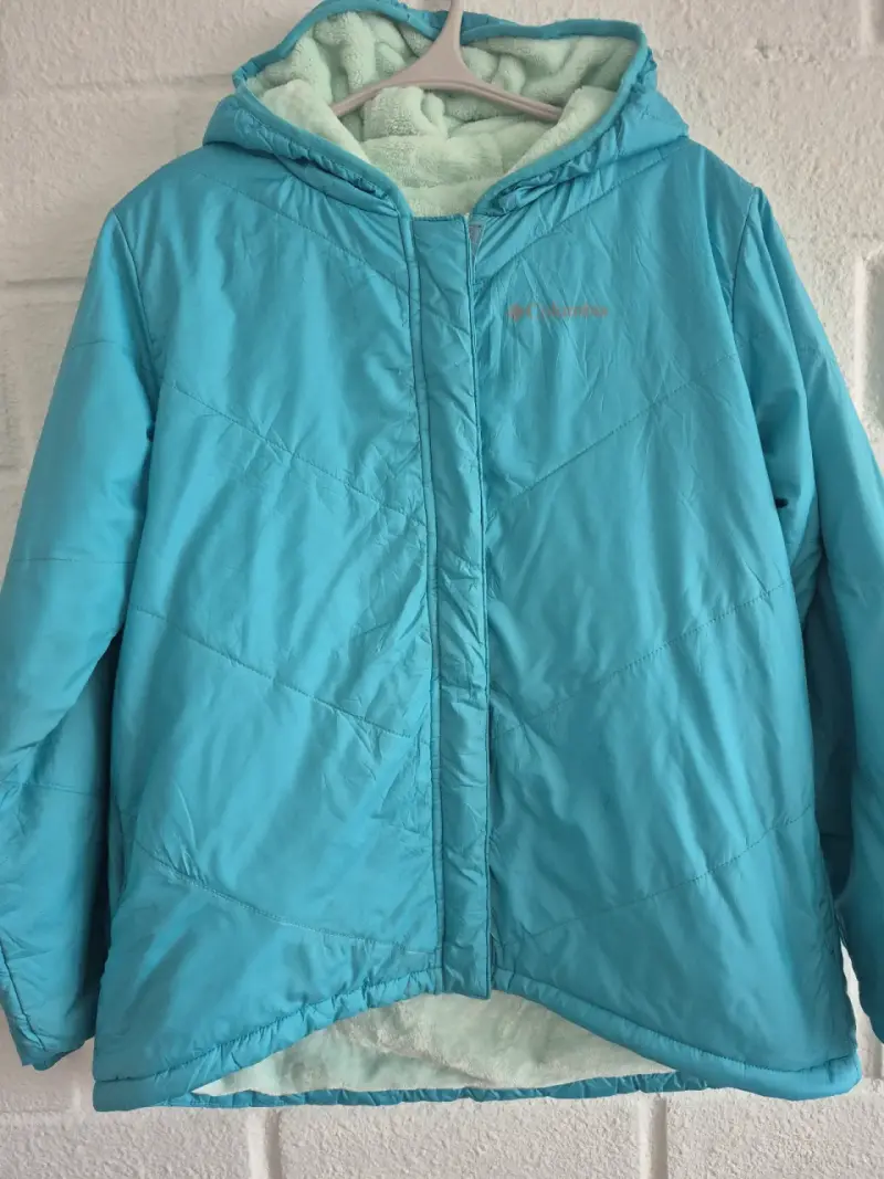 Chaqueta Columbia turquesa con capucha - 2