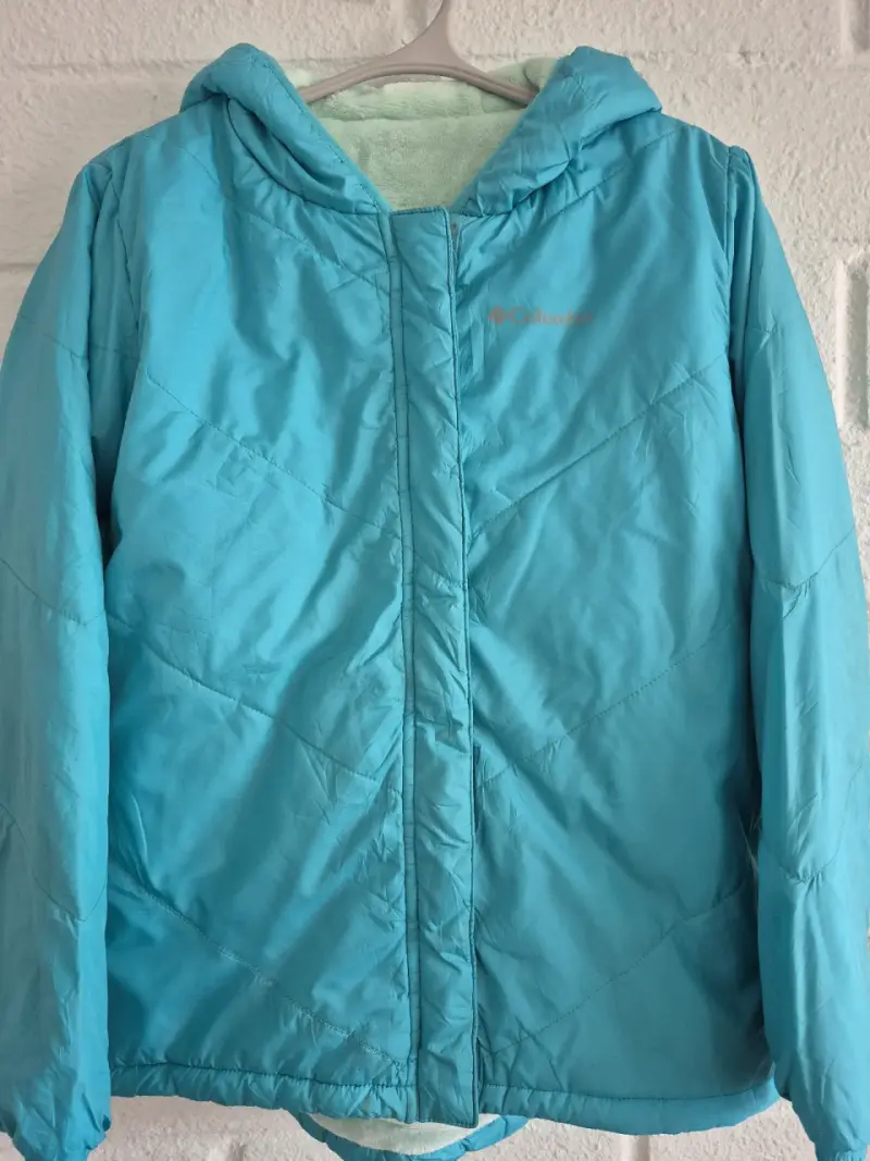 Chaqueta Columbia turquesa con capucha - 3