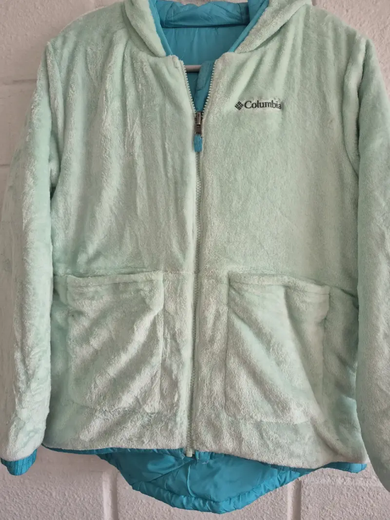 Chaqueta Columbia turquesa con capucha - 5