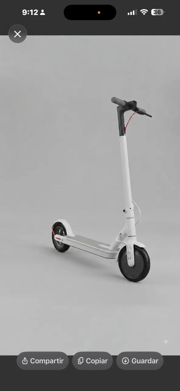 Scooter Eléctrico Xiaomi MiJia M365 Negro y Blanco - 1