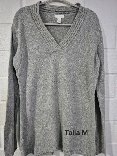 Suéter gris de lana Charter Club talla M - miniatura 1