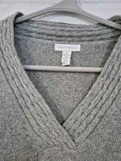 Suéter gris de lana Charter Club talla M - miniatura 2
