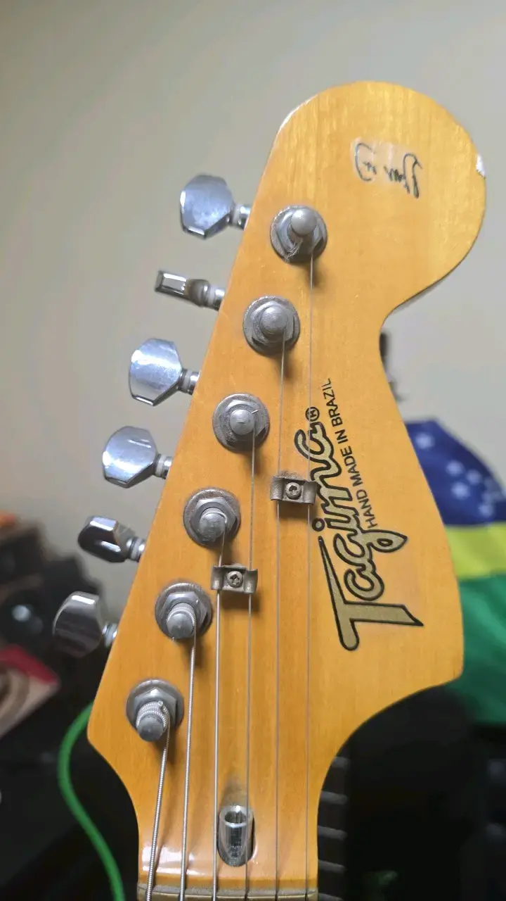 Guitarra eléctrica Tagima negra estilo Stratocaster