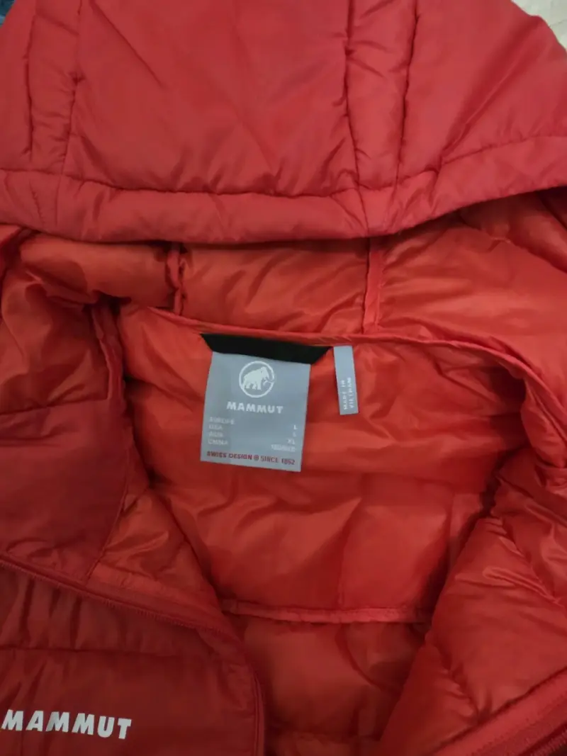 Chaqueta de plumas roja Mammut con capucha - 6
