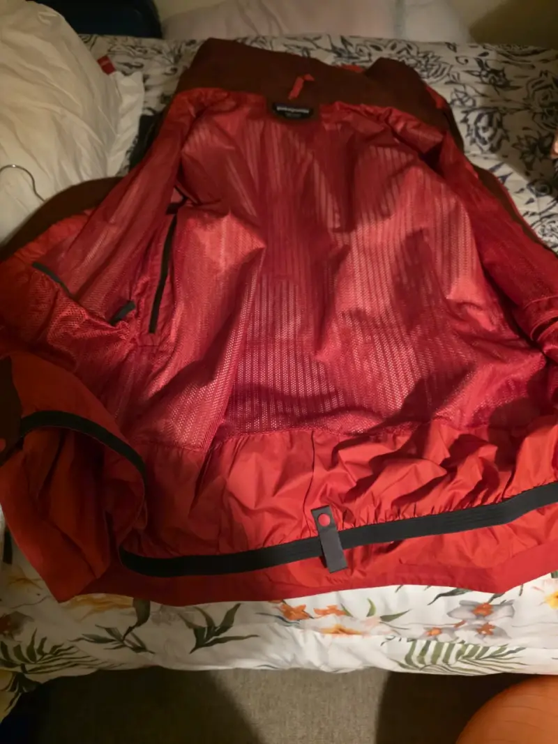 Chaqueta impermeable Patagonia roja para hombre - 5
