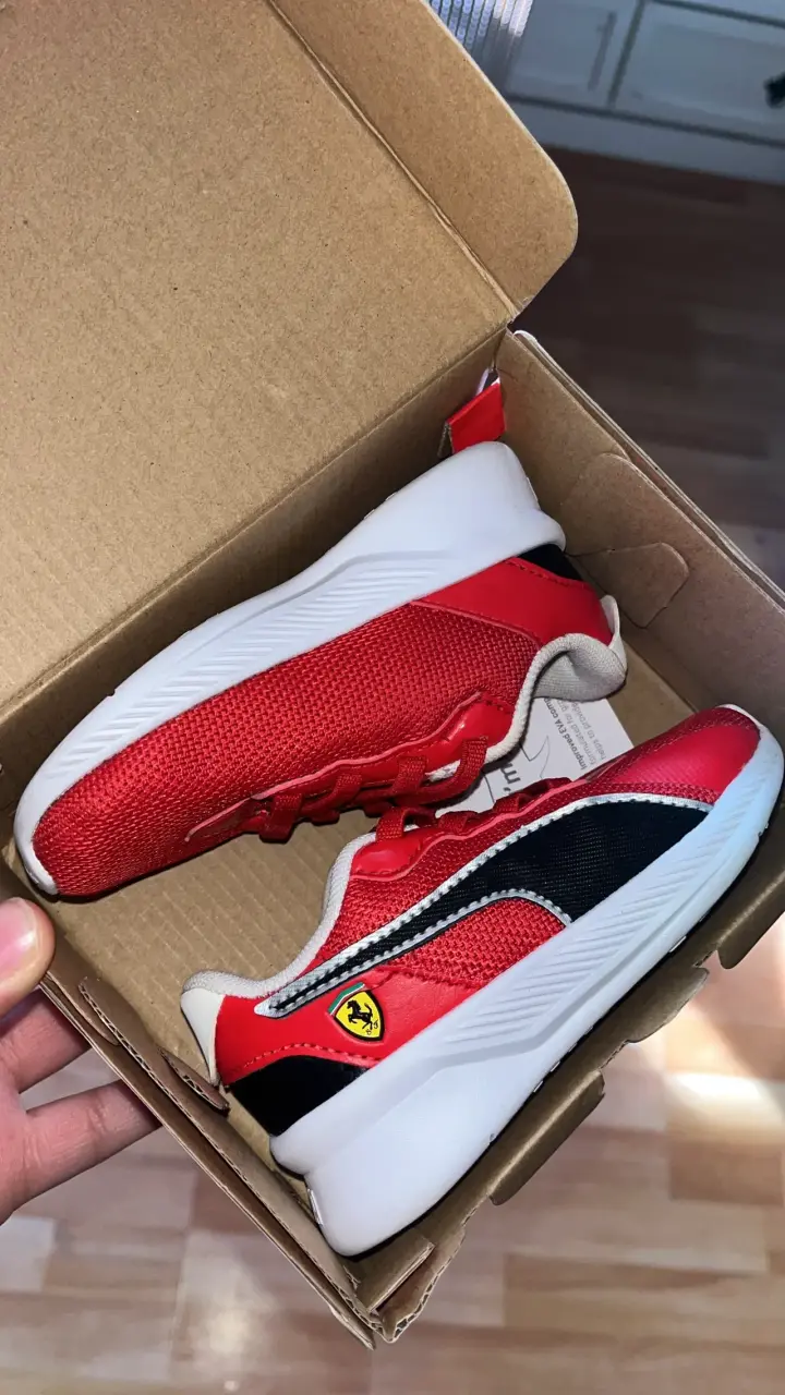 Zapatillas deportivas rojas Puma Ferrari para niños - 2