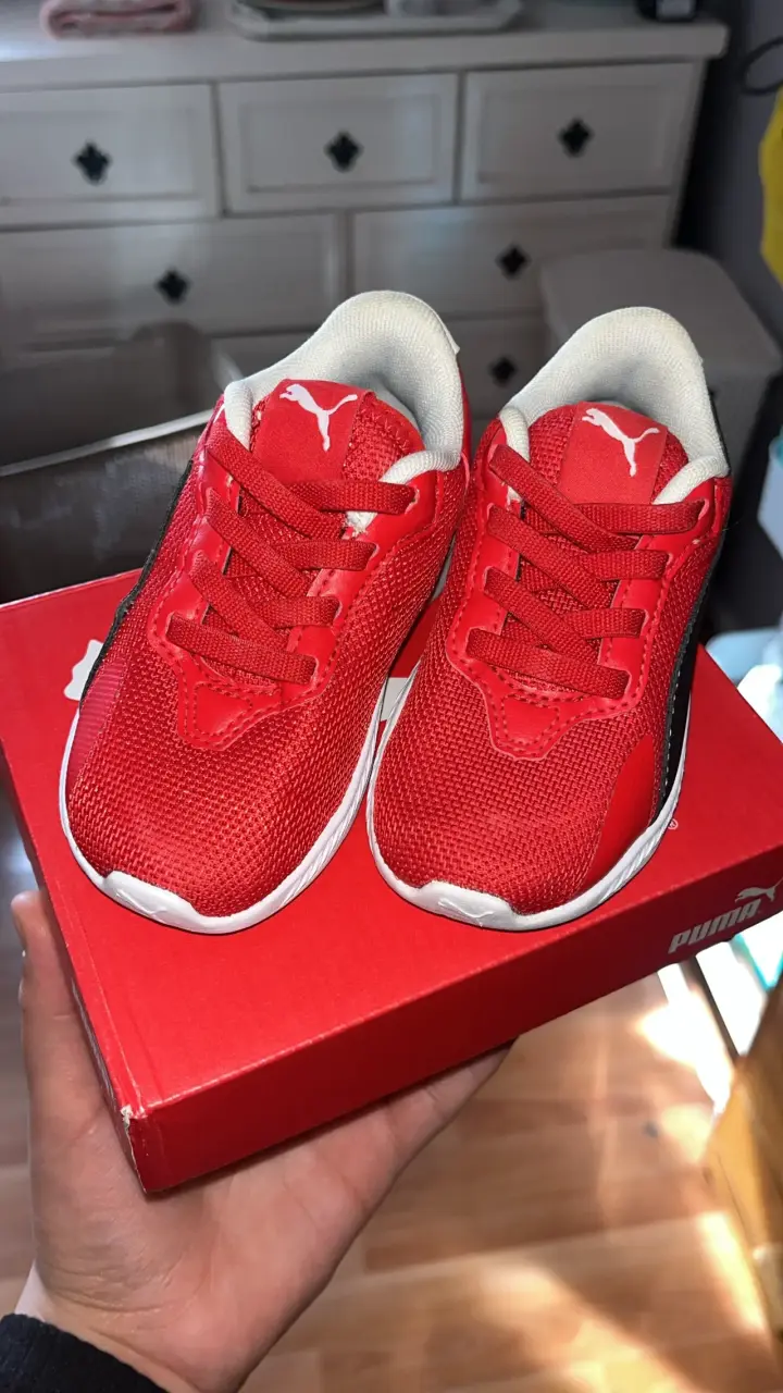 Zapatillas deportivas rojas Puma Ferrari para niños - 3