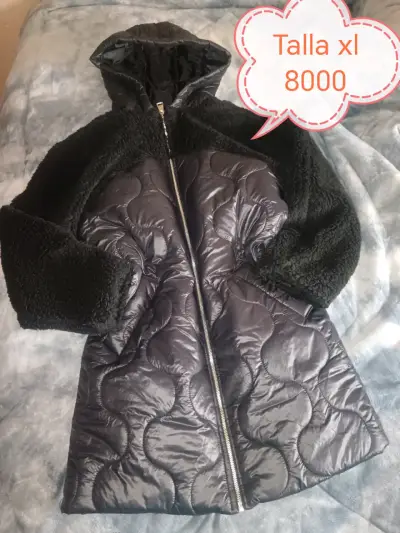 Chaqueta de cuero sintético rosa talla M-L - miniatura 2