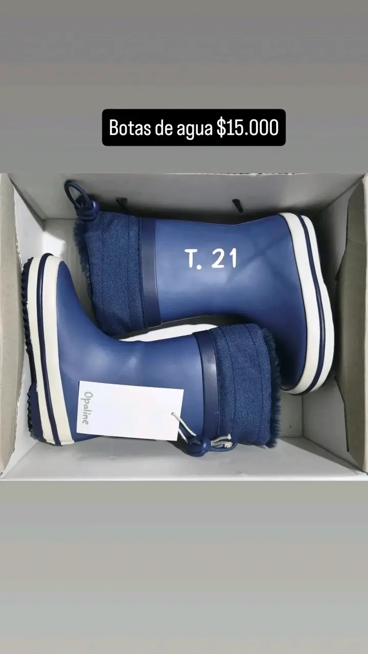 Botas de agua azules para niños Opaline Talla 21