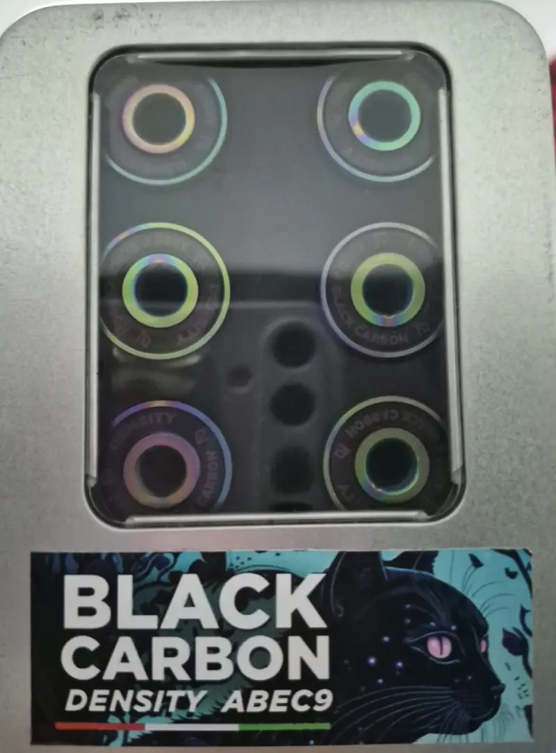 Rodamientos Density Black Carbon ABEC 9 para patinaje - 6