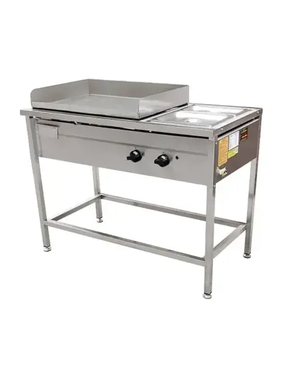 Plancha de acero inoxidable para cocina industrial - miniatura 2