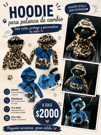 Hoodie para palanca de cambio estilo leopardo - miniatura 1