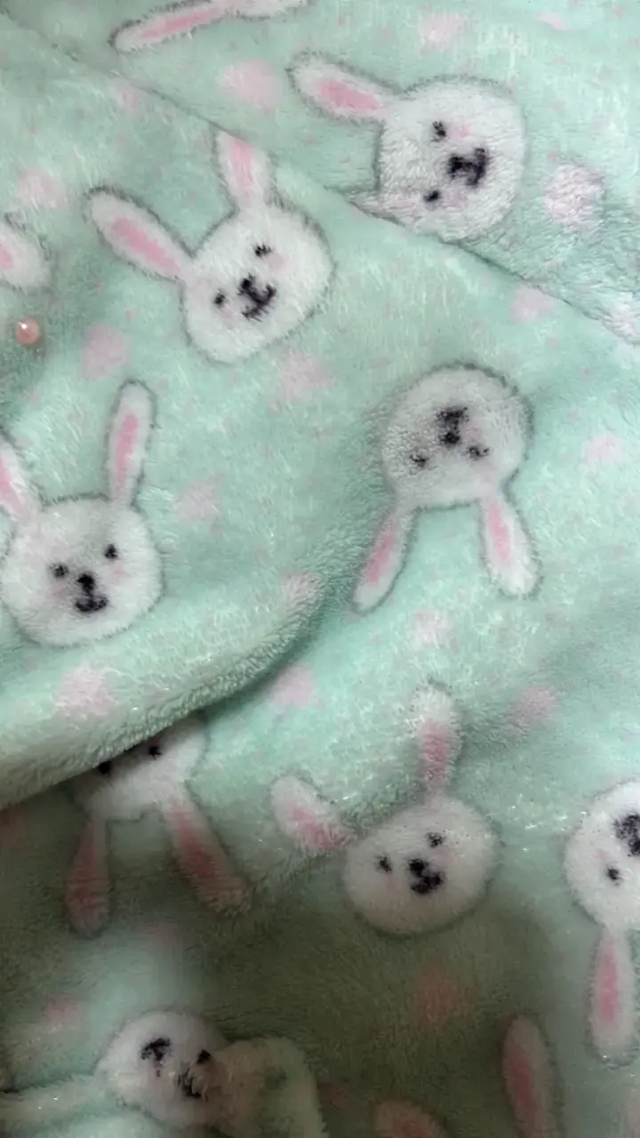Bata de polar con diseño de conejos para niños - 3