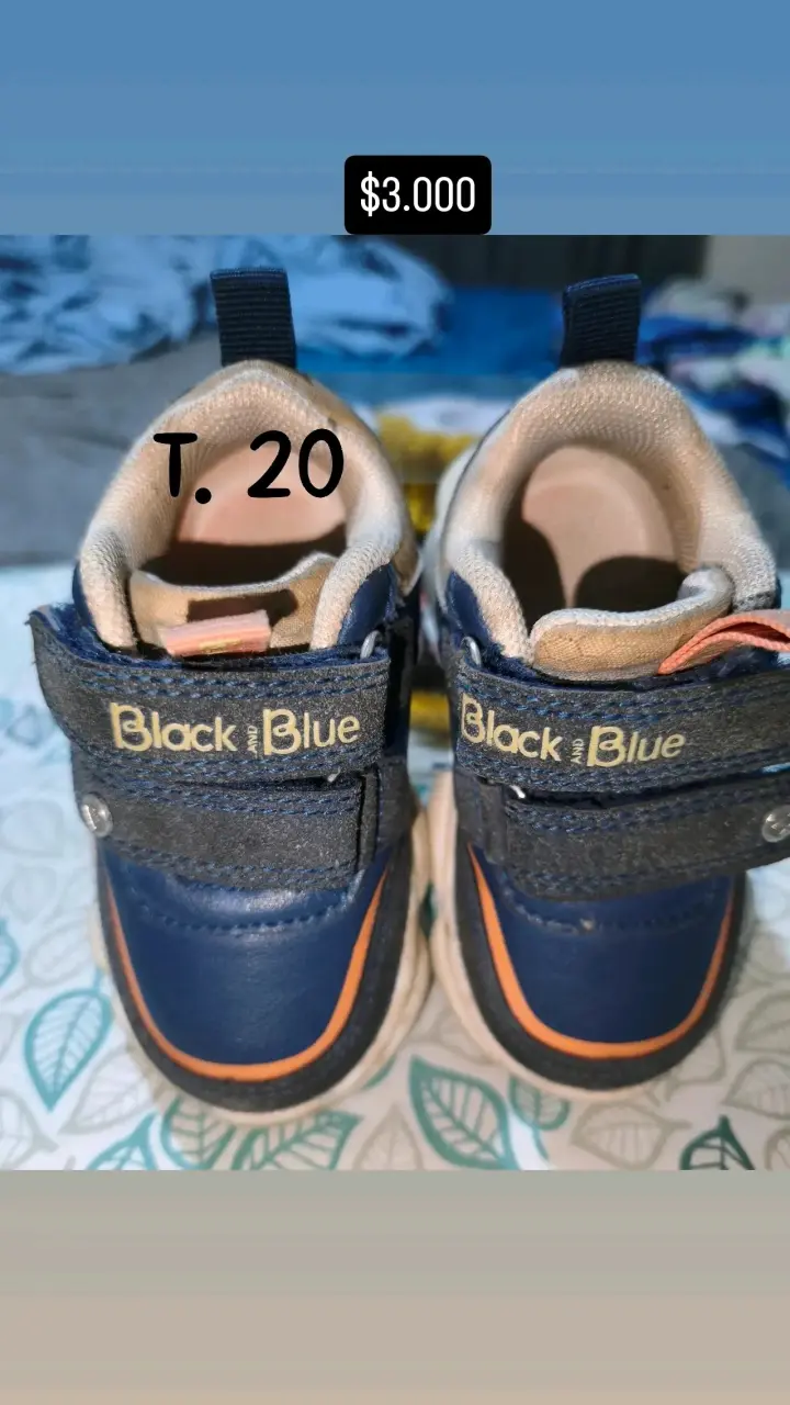 Zapatillas infantiles Black and Blue talla 20