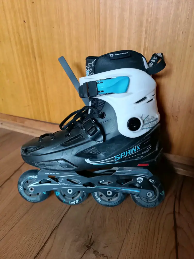 Patines en línea Flying Eagle Sphinx negros y blancos