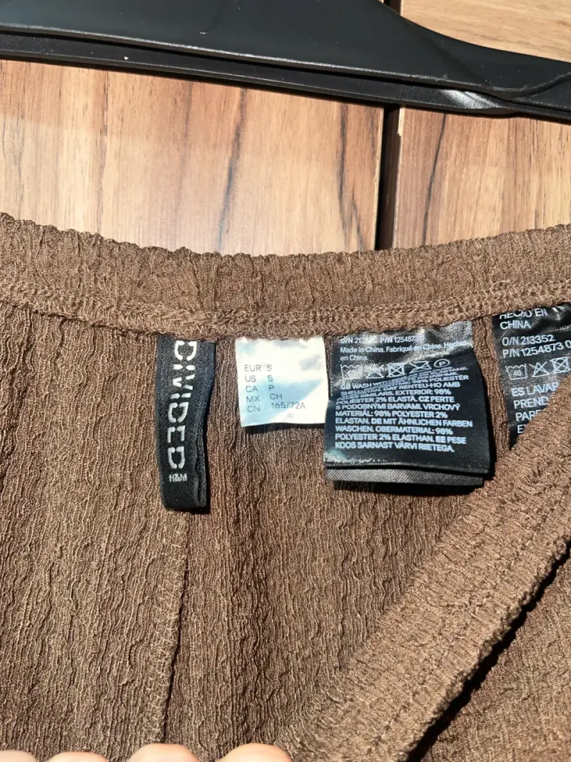 Pantalones anchos marrones de tela ligera H&M - 3