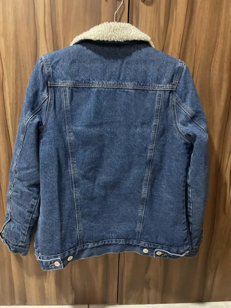 Chaqueta de mezclilla con forro de borrego Index - 3