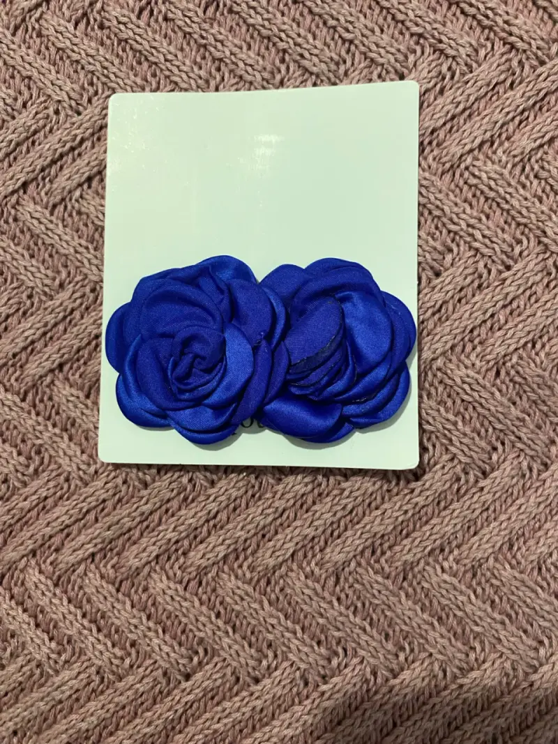 Aros con flores azules - 2