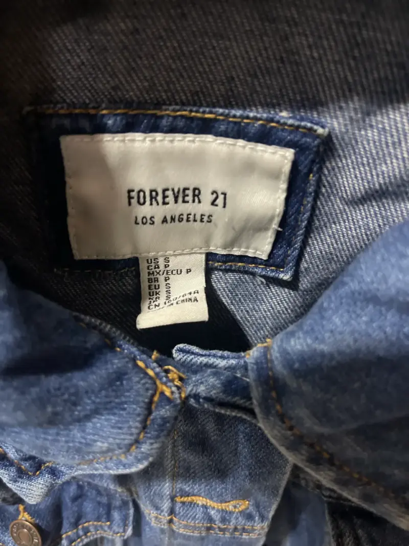 Chaqueta de mezclilla azul Forever 21 para mujer - 2