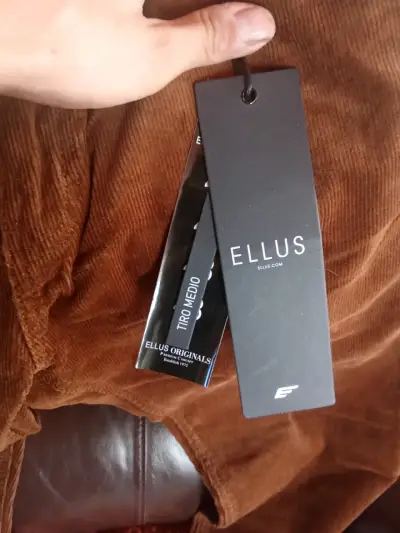 Pantalones de pana marrón Ellus Tiro Medio - miniatura 1