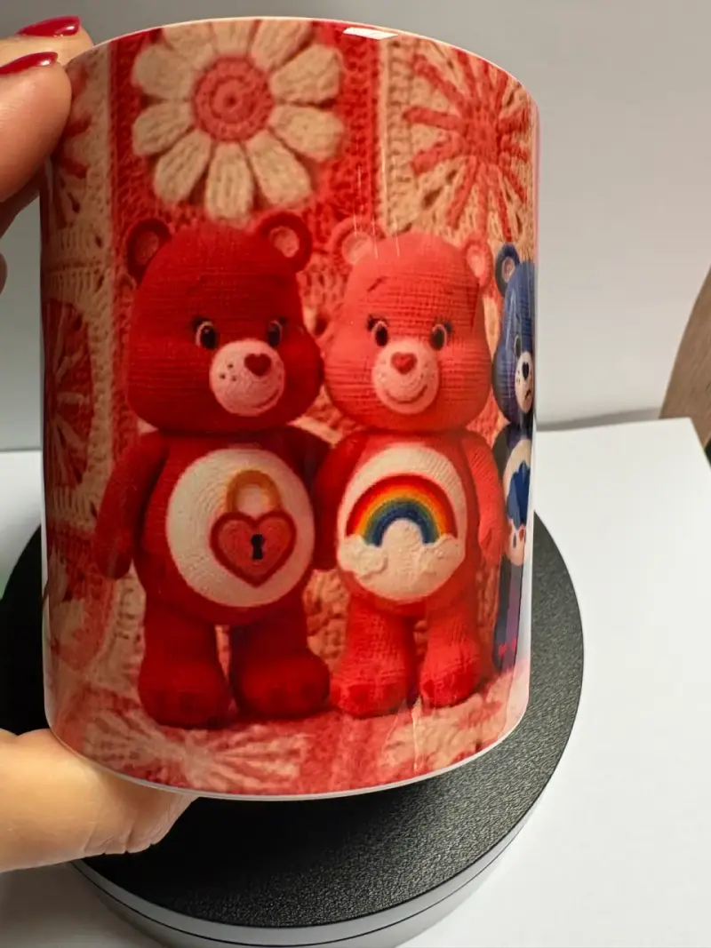Taza de cerámica con diseño de ositos cariñositos