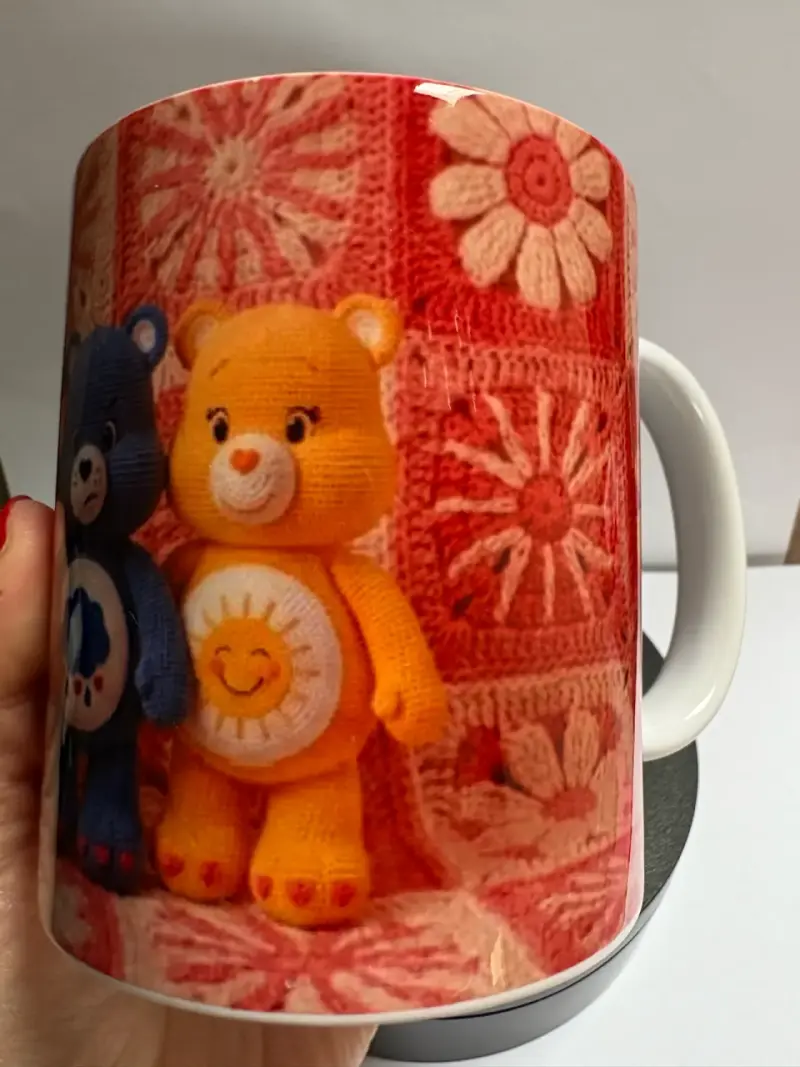 Taza de cerámica con diseño de ositos cariñositos - 2