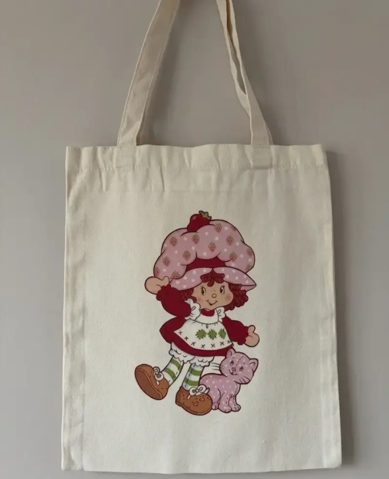 Tote Bag de tela con diseño Frutillita vintage - 3