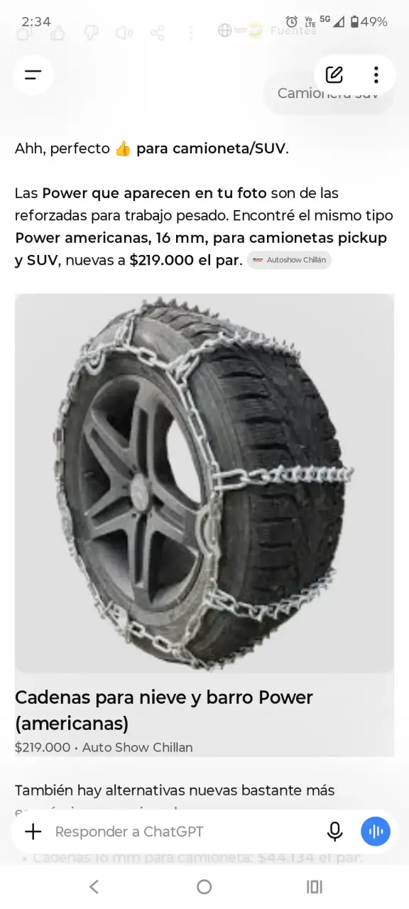 Cadenas para nieve y barro Power para camioneta/SUV - 2
