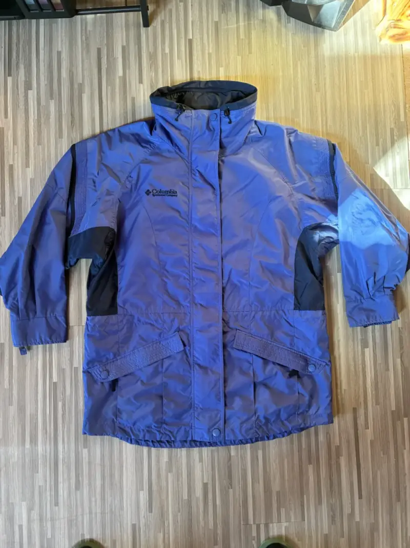Chaqueta impermeable Columbia azul para mujer - 1