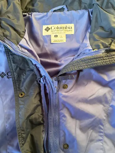 Chaqueta impermeable Columbia azul para mujer - miniatura 3