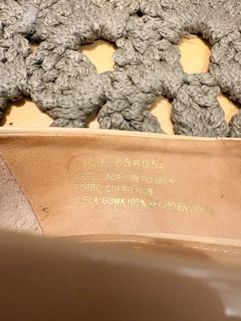 Zapatos Gacel 35 tacón beige con hebilla de cuero - 3