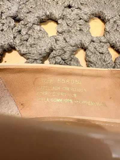 Zapatos Gacel 35 tacón beige con hebilla de cuero - miniatura 3