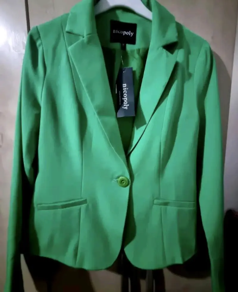 Blazer verde mujer Nicopoly elegante