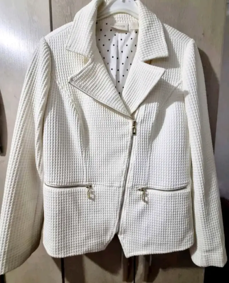 Chaqueta Blanca Texturizada para Mujer Chico's