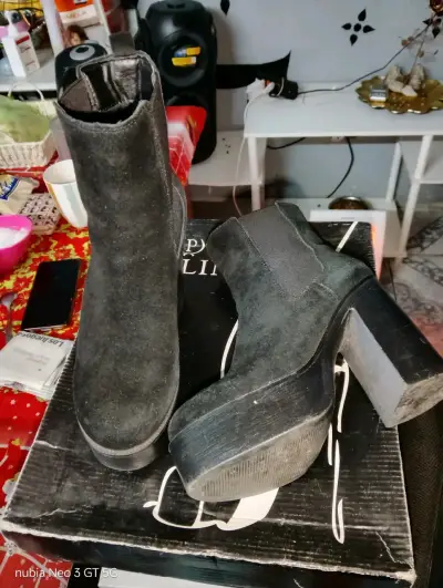 Botines de tacón alto negros - miniatura 5