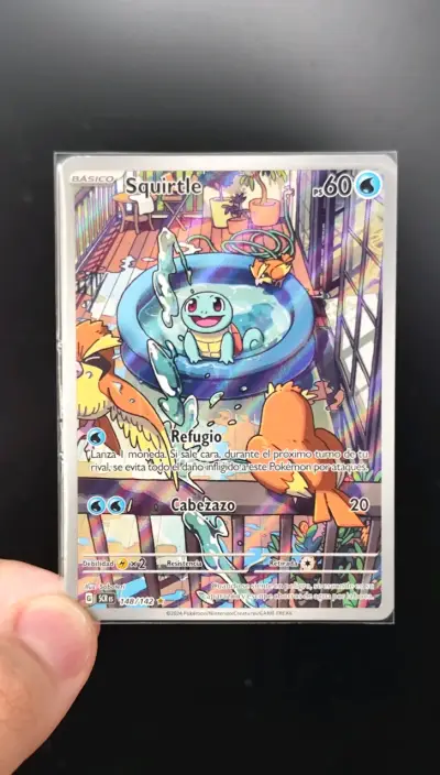 Squirtle 148/142 Carta Pokémon IR Stellar Crown - miniatura 1