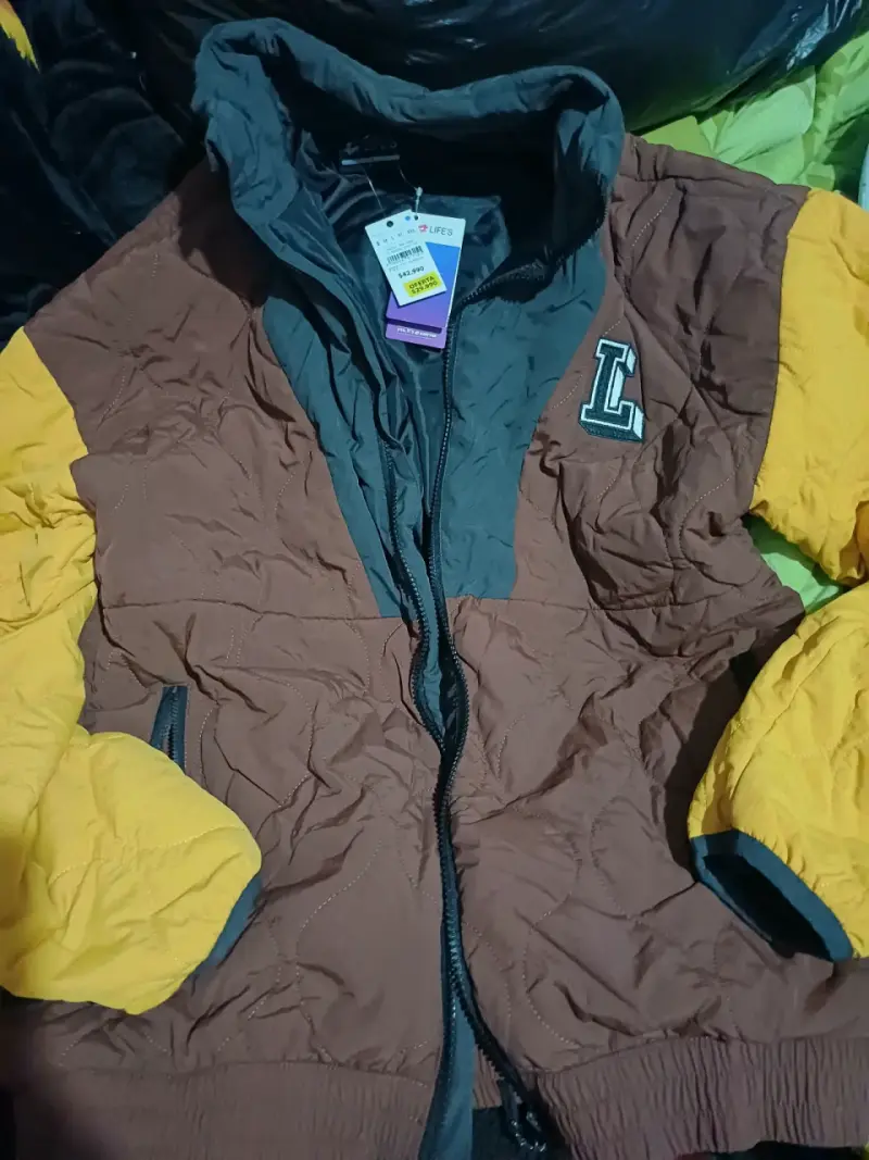 Chaqueta acolchada bicolor para hombre