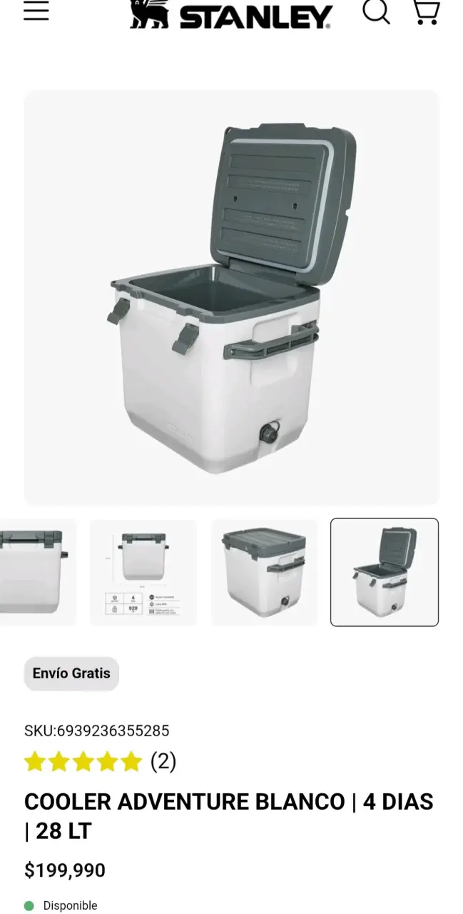 Cooler Stanley Adventure Blanco 28L 4 Días