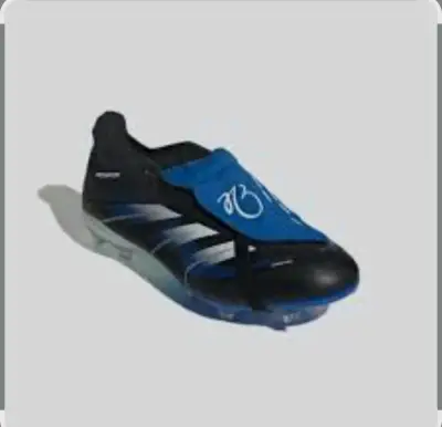 Botines de fútbol Adidas Predator negros y azules - miniatura 1